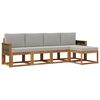 vidaXL Buiten bankenset 5 pcs Naturel en lichtgrijs Polyester