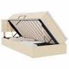 vidaXL LED Opslagbed met Matras Cr&egrave;me 90 x 200 cm Stof