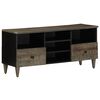 vidaXL Tv-meubel 100x33x46 cm massief mangohout zwart