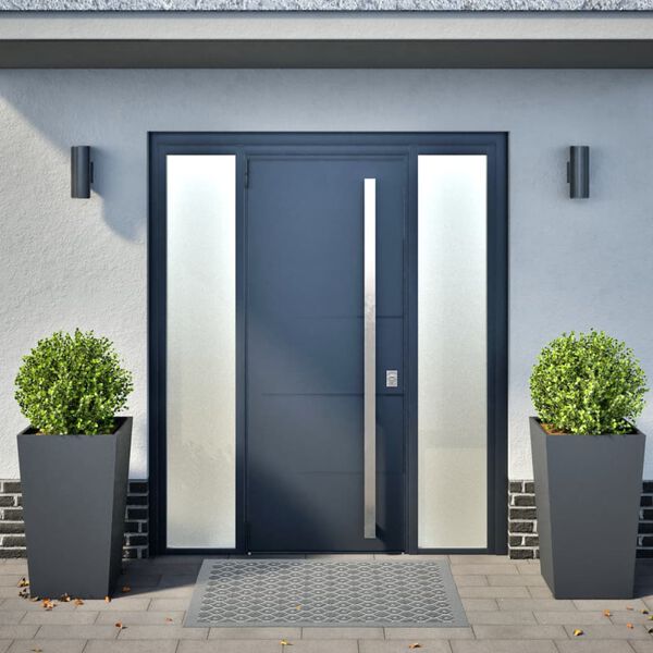 vidaXL Plantenbakken 2 st 45x45x75 cm staal antracietkleurig