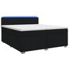 vidaXL Boxspringbed met matras met hoofdeinde Zwart 200 x 200 cm Stof