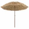 vidaXL Strandparasol Naturel 255 x 255 x 255 cm Polyester en staal