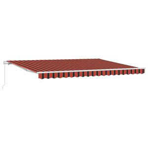 vidaXL Uitschuifbare luifel Oranje en Bruin 450 x 300 x 165 cm