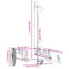 vidaXL Fietstrailer oxford stof en ijzer rood en zwart