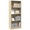 vidaXL Boekenkast 60x24x143 cm bewerkt hout sonoma eikenkleurig