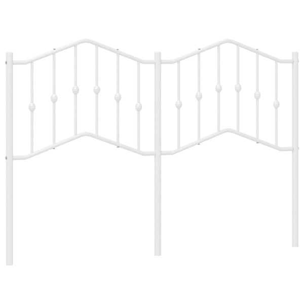 vidaXL Vervangend hoofdbord 135 cm metaal wit