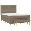 vidaXL Boxspring met matras stof taupe 140x190 cm
