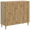vidaXL Dressoir Artisanaal eiken 89 x 34,5 x 80 cm Bewerkt hout