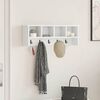 vidaXL Wandgemonteerde kapstok Wit 75 x 16 x 26 cm Bewerkt hout