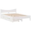 vidaXL Bedframe met lades massief grenenhout wit 150x200 cm