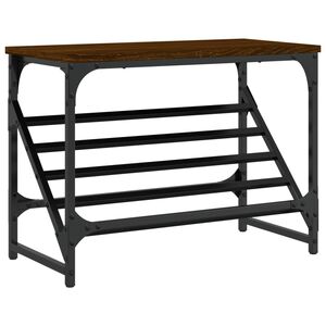 vidaXL Schoenenrek 60x30x45 cm bewerkt hout bruin eikenkleur