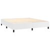 vidaXL Boxspring met matras kunstleer wit 180x200 cm