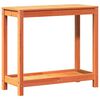 vidaXL Oppottafel met schap 82,5x35x75 cm massief grenenhout wasbruin