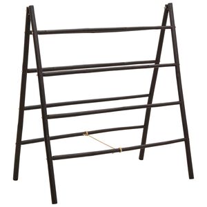 vidaXL Dubbelzijdige dekbedladder Zwart 90 x 50 x 100 cm Bamboe