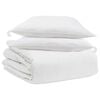 vidaXL Dekbed Set met kussen 3 st Wit Donsveertjes