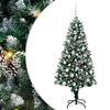 vidaXL Kunstkerstboom Groen 180 cm PVC en Staal en Kunststof