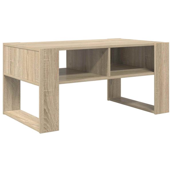 vidaXL Salontafel met opslag Sonoma Eiken 92 x 53 x 45 cm Bewerkt hout
