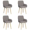 vidaXL Eettafelstoelen 4 st Stof Taupe 56,5 x 50 x 87,5 cm