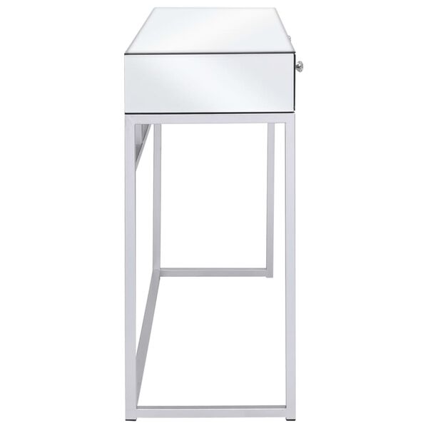 vidaXL Wandtafel gespiegeld 107x33x77 cm staal en glas