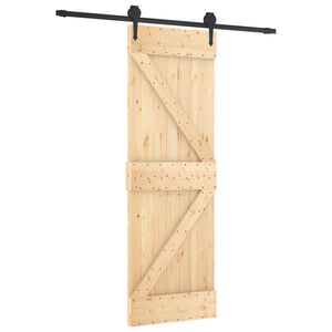 vidaXL Schuifdeur 70 x 210 cm Massief Grenenhout (Niet-Behandeld)