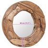 vidaXL Decoratieve spiegel rond 60 cm teakhout