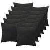 vidaXL Kussensloop 12 pcs HEERLEN Zwart 40 x 40 cm Fluweel