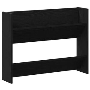 vidaXL Schoenenkast 82 x 18 x 60 cm Bewerkt hout Zwart eiken