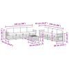 vidaXL Sofa-Sets 9 pcs Natuurlijk en Antraciet Massief Acaciahout
