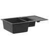 vidaXL Keukenspoelbak met dubbele bak Graniet 80 x 50 x 30.5 cm
