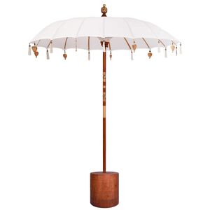 vidaXL Balinese parasol met voet Rond 190 x 190 x 295 cm