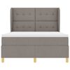 vidaXL Boxspringbed met matras met hoofdeinde Taupe 190 x 140 cm Stof