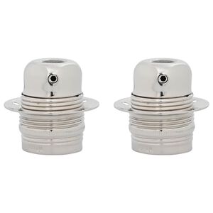 vidaXL Lamphouders 2 st nikkel satijn E27