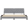 vidaXL Bedframe met LED zonder matras stof 200x200 cm lichtgrijs