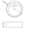 vidaXL Wastafel met kraangat en overloop rond keramiek zwart