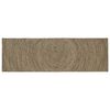 vidaXL Gebied Tapijt Naturel en Zwart 80 x 250 cm Jute