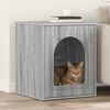 vidaXL Kattenhuis Grijs Sonoma 53 x 52 x 62 cm Bewerkt hout