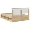 vidaXL Bedframe met hoofdeinde Sonoma 140 x 200 cm Bewerkt hout