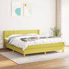 vidaXL Boxspring met matras stof groen 180x200 cm