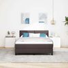 vidaXL Boxspring bed met matras met LED Donkerbruin 140 x 200 cm Stof