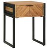 vidaXL Nachtkastje Bruin 40 x 35 x 50 cm Massief acaciahout en metaal