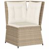 vidaXL 7-delige Loungeset met kussens poly rattan beige