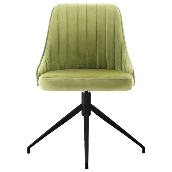 vidaXL Eetkamerstoelen 2 st fluweel lichtgroen