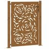 vidaXL Poort met vlamontwerp 100x125 cm weervast staal