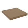 vidaXL 1-Piece Zitkussen SOEST 100% Polyester Taupe 70 x 70 x 7 cm