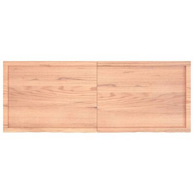 vidaXL Wastafelblad 160x60x(2-4) cm behandeld massief hout lichtbruin