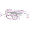vidaXL Bedframe met lades massief grenenhout 90x190 cm
