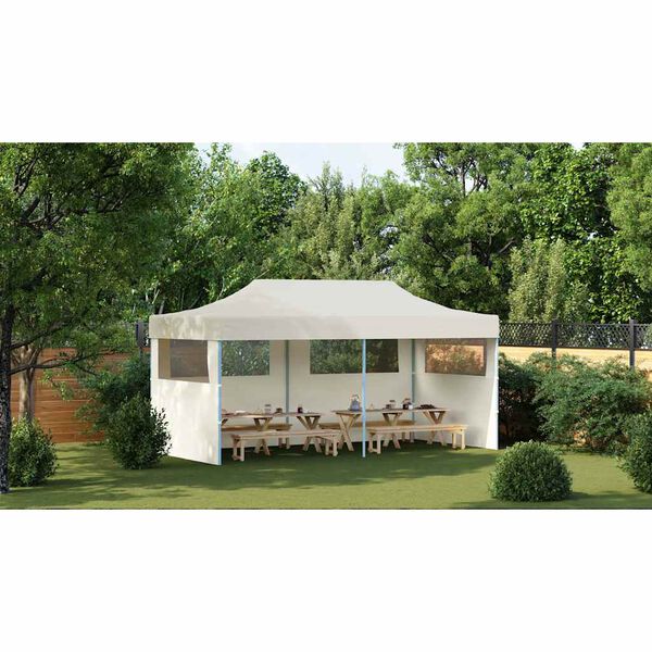 vidaXL Partytent pop-up inklapbaar 3x6 m crème