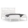 vidaXL Bedframe massief grenenhout wit 120x200 cm