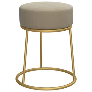 vidaXL Hocker rond fluweel donkergrijs