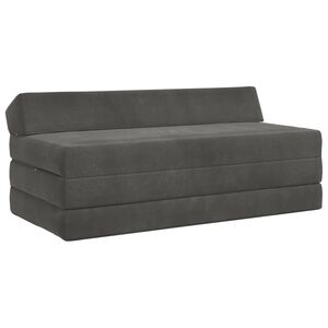 vidaXL Vouwbare Bankbed Donkergrijs 120 x 60 x 49 cm Stof